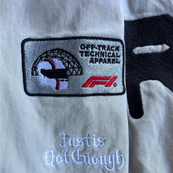 Formula Racing White Jacket with Patches - Picture 6 of 7
